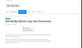 
							         Old Bet9ja Mobile App Apk Download - RisTechy								  
							    