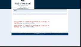 
							         Old Dominion University - Welcome to the Housing Portal								  
							    