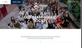 
							         Old Grammarians Society | Melbourne Girls Grammar								  
							    