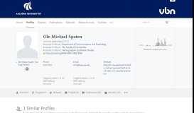 
							         Ole Michael Spaten – Similar Profiles — Aalborg University's ... - AAU								  
							    