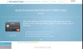 
							         Ollo Platinum MasterCard Credit Card Review - Another Card ...								  
							    