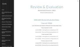 
							         OLMS - Review & Evaluation - Google Sites								  
							    