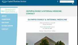 
							         Olympia Family & Internal Medicine: Contact - Capital Physician ...								  
							    