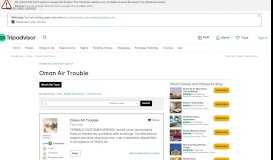 
							         Oman Air Trouble - Oman Forum - TripAdvisor								  
							    