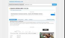 
							         ominsure.co.za at WI. Insurance South Africa | Short Term ...								  
							    