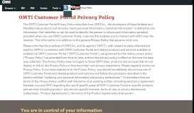 
							         OMTI > Customer Portal > Privacy Policy - OMTI Inc								  
							    