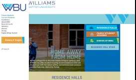 
							         On Campus Housing & Dining - Williams Baptist University								  
							    