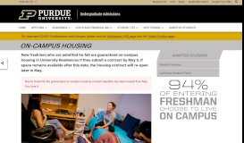 
							         On-Campus Housing - Undergraduate Admissions - Purdue University								  
							    