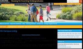 
							         On Campus Living | HDH | Undergrad Housing | Incoming Freshmen								  
							    