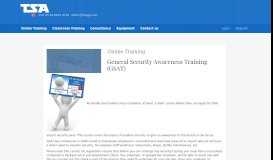 
							         On-Line Training - General Security Awareness Training (GSAT)								  
							    