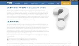 
							         On-Premise or Online, Best in Both Worlds - PCS Software ...								  
							    