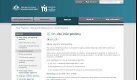 
							         On-site interpreting | Translating and Interpreting Service (TIS National)								  
							    