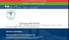 
							         On-Site Services | SC Internal Medicine Associates & Rehabilitation ...								  
							    