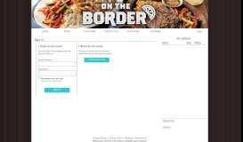 
							         On The Border - Login - On The Border - Home								  
							    