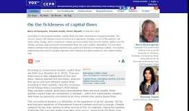 
							         On the fickleness of capital flows | VOX, CEPR Policy Portal - VoxEU								  
							    