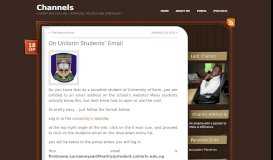
							         On Unilorin Students' Email | Channels								  
							    