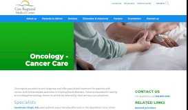 
							         Oncology - Cancer Care | Cass Regional Medical Center								  
							    