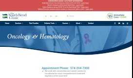 
							         Oncology & Hematology - South Bend Clinic (574) 234-8161								  
							    