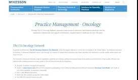 
							         Oncology Practice Management - McKesson								  
							    
