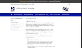 
							         OnCore Portal, Office of Clinical Research, UMass Medical School								  
							    