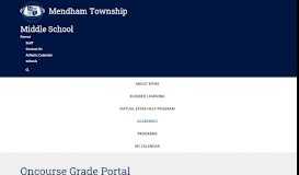 
							         Oncourse Grade Portal - Mendham Township School District								  
							    