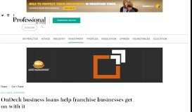
							         OnDeck business loans help franchise businesses get on with it ...								  
							    