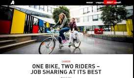 
							         One Bike, Two Riders – Job Sharing at Its Best - GamePlan A								  
							    