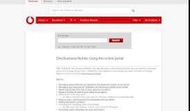 
							         One Business Mobile: Using the online portal - Vodafone NZ								  
							    