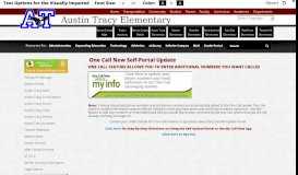
							         One Call Now Self-Portal Update - Austin Tracy Elementary								  
							    
