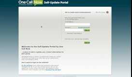 
							         One Call Now Self Update Portal								  
							    