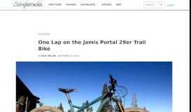 
							         One Lap on the Jamis Portal 29er Trail Bike - Singletracks Mountain ...								  
							    