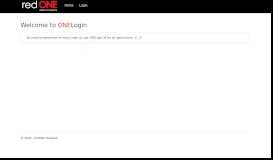 
							         One Login Home Page - redONE ONELogin								  
							    