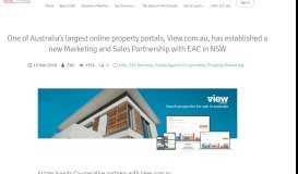 
							         One of Australia's largest online property portals, View.com.au, has ...								  
							    