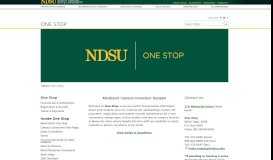 
							         One Stop | NDSU								  
							    
