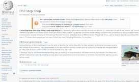 
							         One stop shop - Wikipedia								  
							    