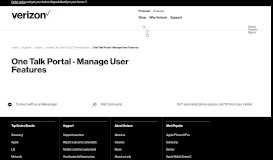 
							         One Talk Portal - Manage User Feature | Verizon Wireless								  
							    