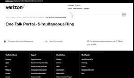 
							         One Talk Portal - Simultaneous Ring | Verizon Wireless								  
							    