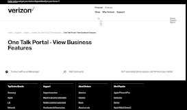 
							         One Talk Portal - View Business Features | Verizon Wireless								  
							    