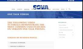
							         One Talk Videos - SOVA | Verizon Platinum Partner | Telecom Master ...								  
							    