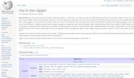 
							         One to One (Apple) - Wikipedia								  
							    