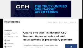 
							         One to one with ThinkForex CEO Nauman Anees on ... - FinanceFeeds								  
							    