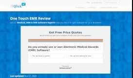 
							         One Touch EMR Review - Why 3.7 Stars? (Aug 2018) | ITQlick								  
							    