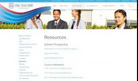 
							         One Tree Hill College :: Resources								  
							    