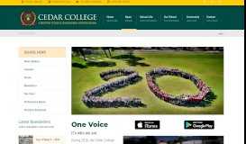 
							         One Voice | Cedar College								  
							    