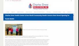 
							         One World Community Health Centers ... - Charles Drew Health Center								  
							    
