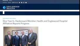 
							         One Year In, Hackensack Meridian Health and Englewood Hospital ...								  
							    