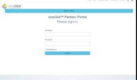 
							         oneclick™: oneclick™ Partner-Portal Login								  
							    