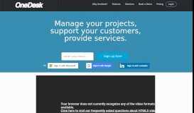 
							         OneDesk: Project Management and Helpdesk Software								  
							    