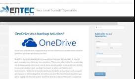 
							         OneDrive as a backup solution? - Entec Systems Richmond, VA								  
							    
