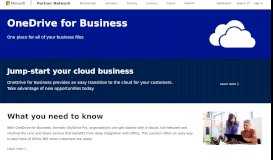 
							         OneDrive for Business - Microsoft Partner Network								  
							    